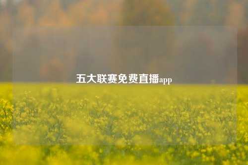 五大联赛免费直播app
