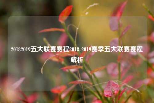 20182019五大联赛赛程2018-2019赛季五大联赛赛程解析