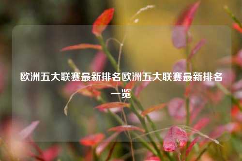 欧洲五大联赛最新排名欧洲五大联赛最新排名一览