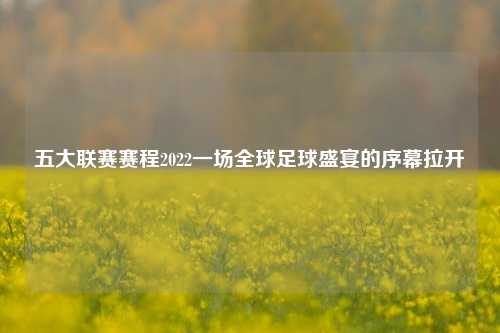 五大联赛赛程2022一场全球足球盛宴的序幕拉开