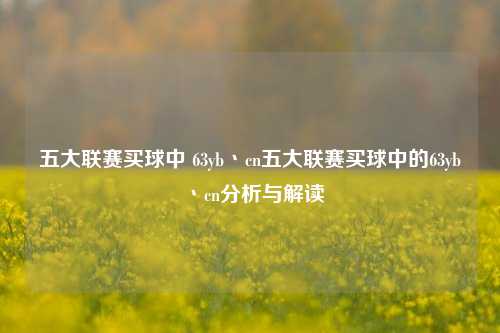 五大联赛买球中 63yb丶cn五大联赛买球中的63yb丶cn分析与解读
