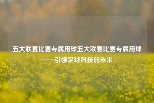 五大联赛比赛专属用球五大联赛比赛专属用球——引领足球科技的未来