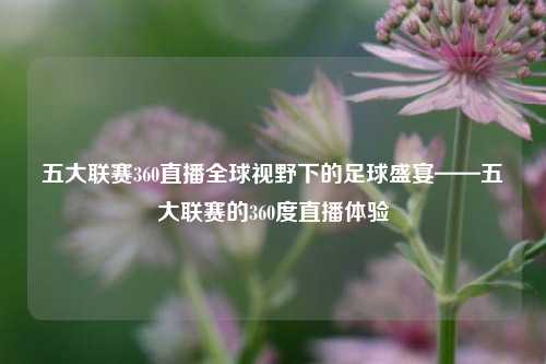 五大联赛360直播全球视野下的足球盛宴——五大联赛的360度直播体验