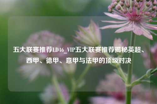 五大联赛推荐LD46_VIP五大联赛推荐揭秘英超、西甲、德甲、意甲与法甲的顶级对决