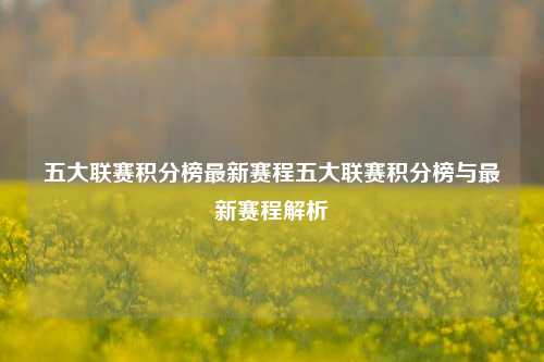 五大联赛积分榜最新赛程五大联赛积分榜与最新赛程解析