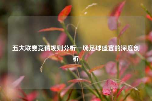 五大联赛竞猜规则分析一场足球盛宴的深度剖析