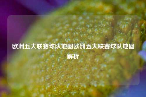 欧洲五大联赛球队地图欧洲五大联赛球队地图解析