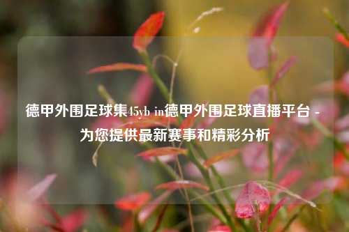 德甲外围足球集45yb in德甲外围足球直播平台 - 为您提供最新赛事和精彩分析