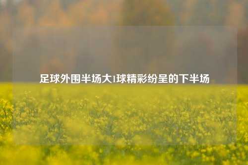 足球外围半场大1球精彩纷呈的下半场