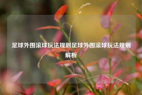 足球外围滚球玩法规则足球外围滚球玩法规则解析