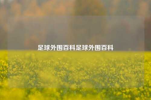 足球外围百科足球外围百科