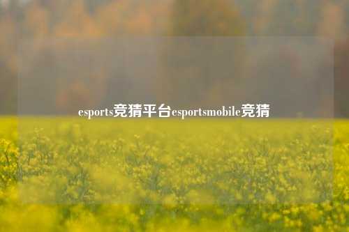 esports竞猜平台esportsmobile竞猜