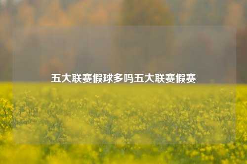 五大联赛假球多吗五大联赛假赛