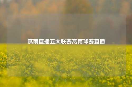 燕雨直播五大联赛燕雨球赛直播