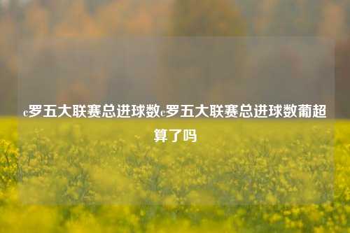 c罗五大联赛总进球数c罗五大联赛总进球数葡超算了吗